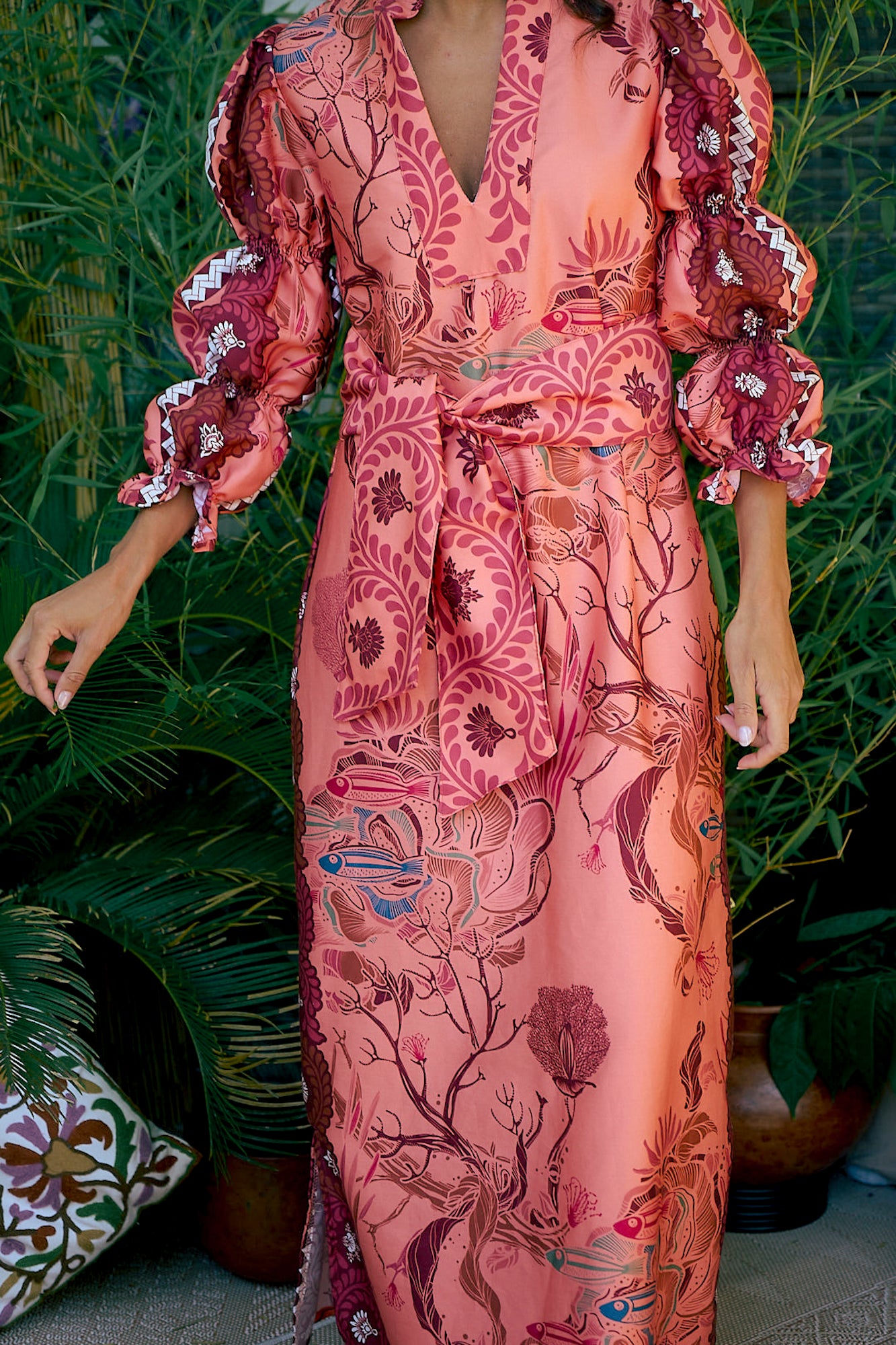 Vestido Caudal Guayabero de Bomara.