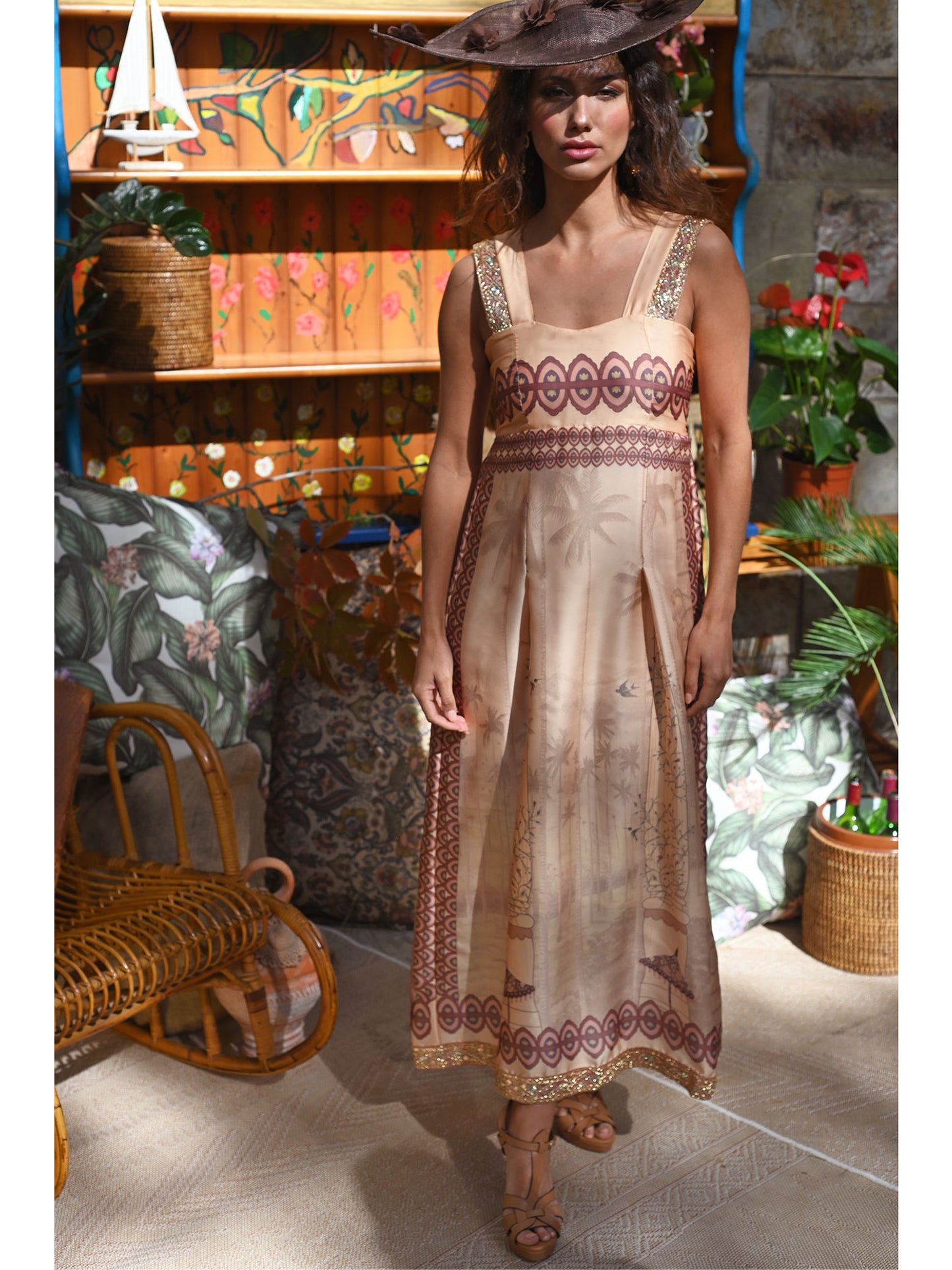Vestido Canto de Helecho melocotón