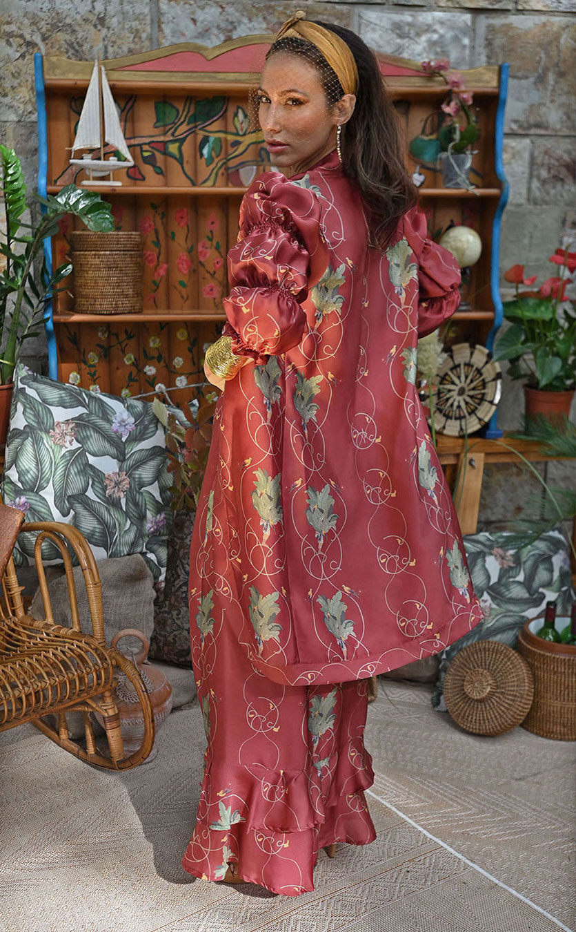 Kimono Susurro en las Alturas burdeos