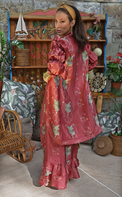 Kimono Susurro en las Alturas burdeos