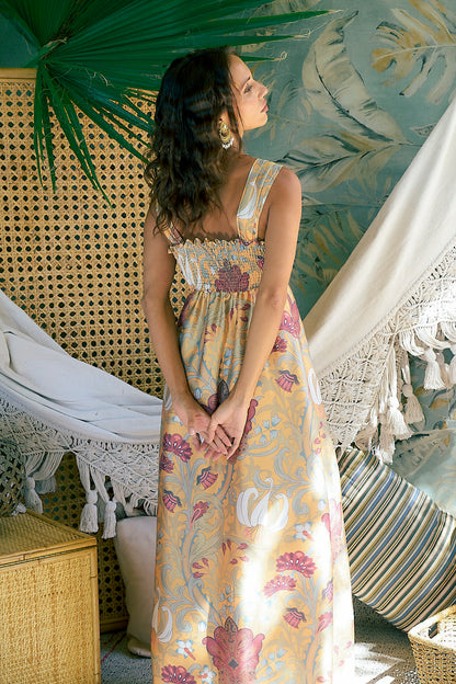 Vestido largo hasta los tobillos Guardián de los Yaruymales, de la colección primavera-verano de Bomara