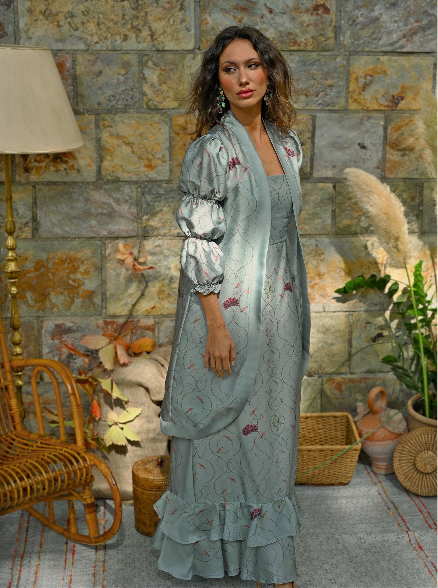 Kimono Susurro en las Alturas Azul celeste