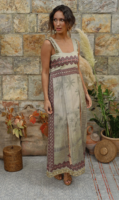 Vestido Canto de Helecho Pistacho