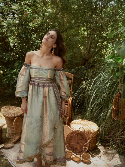 Vestido Suspendido en el tiempo - pistacho