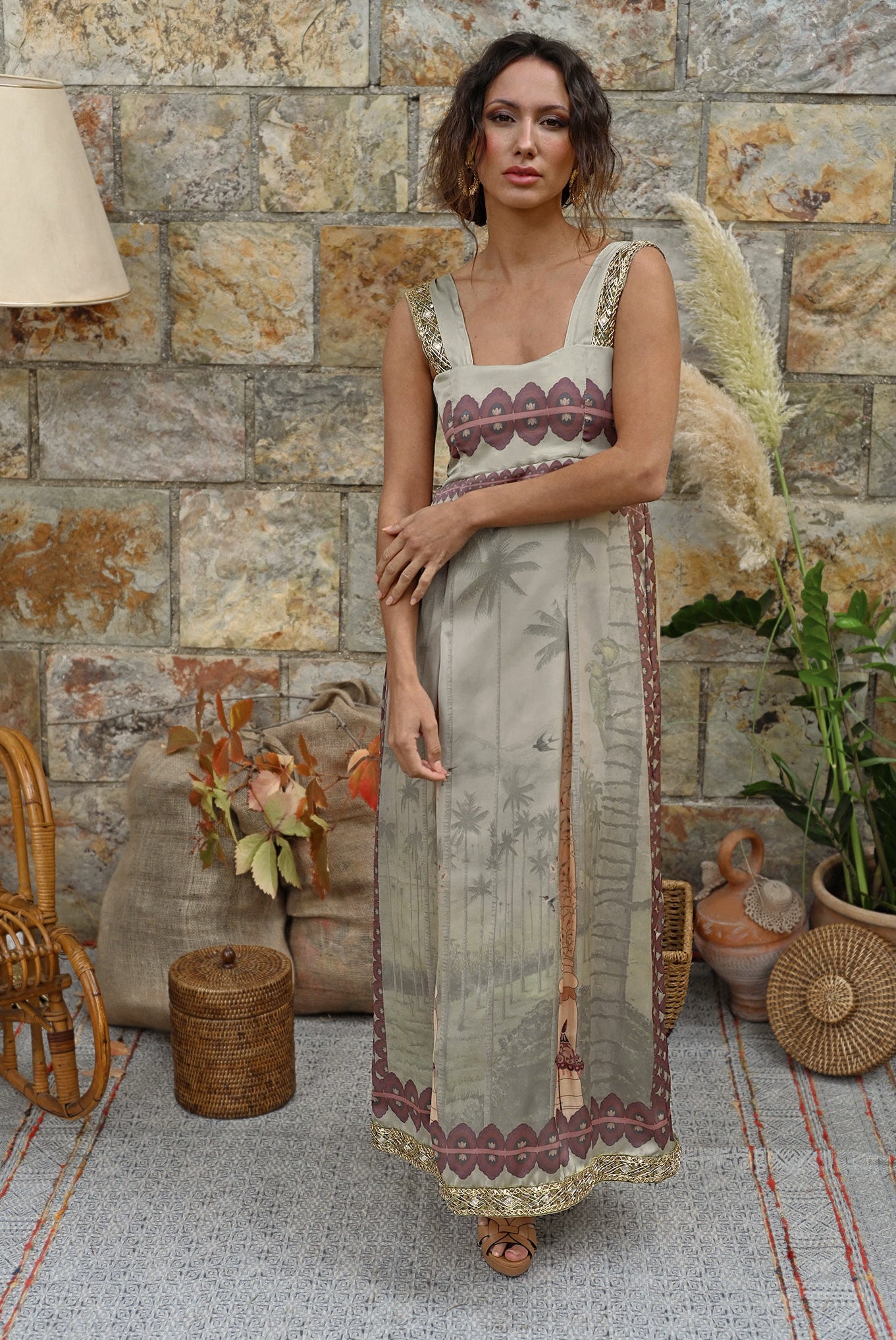 Vestido Canto de Helecho Pistacho