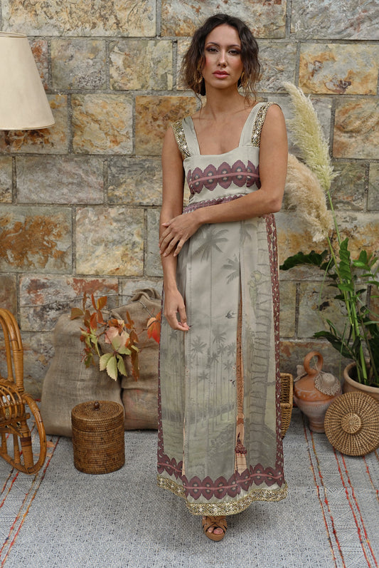 Vestido Canto de Helecho Pistacho