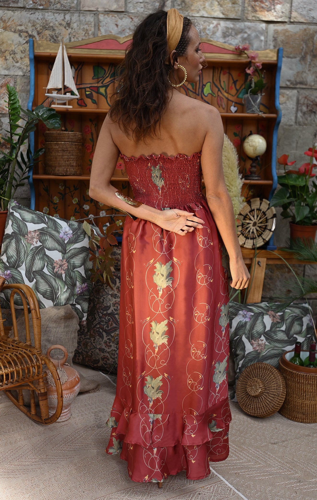 Vestido Susurro en las alturas Granate